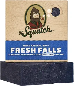 Dr. Squatch Natural Men’s Bar Soap - Cold Process Body Soap Bar with Natural Oils - Gifts for Men - Fresh Falls (5 oz)