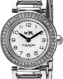 Coach Women’s 14502402 Madison Silver Tone Stainless Steel Crystal Glitz Watch