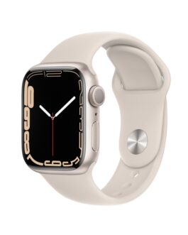 Apple Watch Series 7 GPS 45mm Starlight Aluminum Case with Sport Band 1